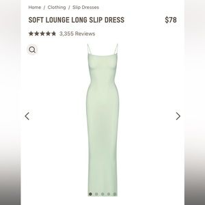 skims soft lounge long slip dress